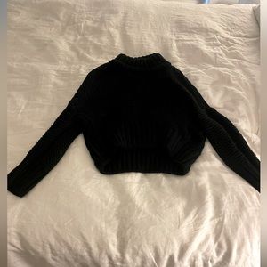 Free People Black Mock turtleneck sweater